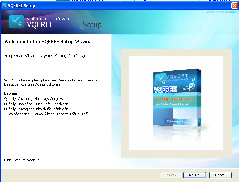Hướng dẫn cài đặt VQSOFT