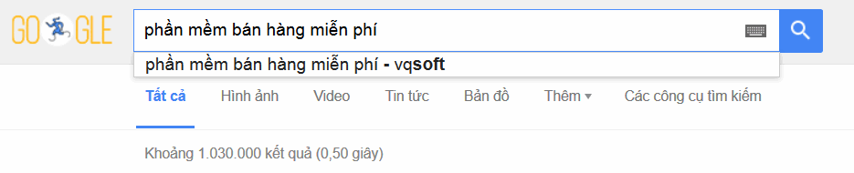 KET QUA GOOGLE VQSOFT